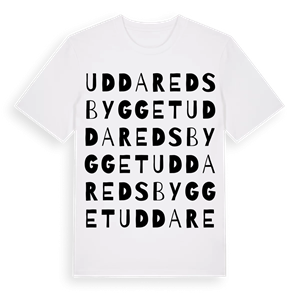 Uddaredsbygget ordlek t-shirt – ekologisk bomull t-shirt från Pinshirt