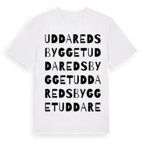 Uddaredsbygget ordlek t-shirt – ekologisk bomull t-shirt från Pinshirt