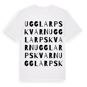 Ugglarps kvarn ordlek t-shirt – ekologisk bomull t-shirt från Pinshirt