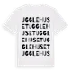 White t-shirt med Ugglehuset ordlek t-shirt