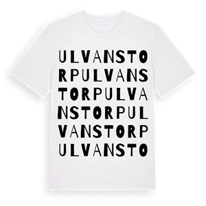 Ulvanstorp ordlek t-shirt – ekologisk bomull t-shirt från Pinshirt
