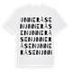 White t-shirt med Unneråsen ordlek t-shirt