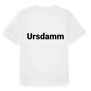 Ursdamm fetstil t-shirt – ekologisk bomull t-shirt från Pinshirt