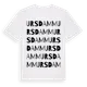 White t-shirt med Ursdamm ordlek t-shirt