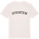 Vintage White t-shirt med Utsikten böjd t-shirt