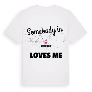 Någon i Utteros älskar mig t-shirt – ekologisk bomull t-shirt från Pinshirt