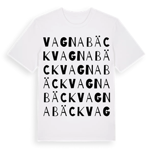 Vagnabäck ordlek t-shirt – ekologisk bomull t-shirt från Pinshirt
