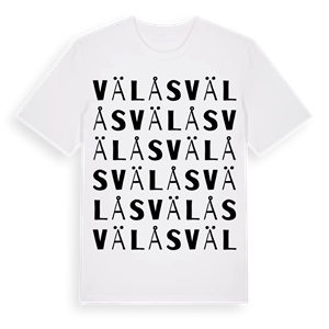 Välås ordlek t-shirt – ekologisk bomull t-shirt från Pinshirt