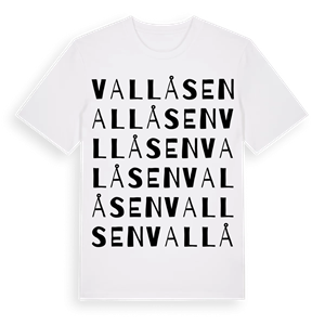 Vallåsen ordlek t-shirt – ekologisk bomull t-shirt från Pinshirt