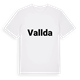 White t-shirt med Vallda fetstil t-shirt