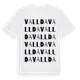 White t-shirt med Vallda ordlek t-shirt