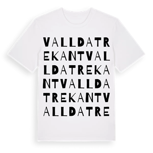 Vallda Trekant ordlek t-shirt – ekologisk bomull t-shirt från Pinshirt