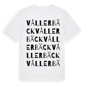 Vållerbäck ordlek t-shirt – ekologisk bomull t-shirt från Pinshirt