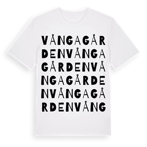 Vångagården ordlek t-shirt – ekologisk bomull t-shirt från Pinshirt