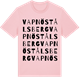 Pink Cotton t-shirt med Vapnö Stålsberg ordlek t-shirt