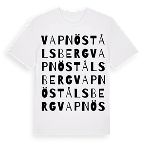 Vapnö Stålsberg ordlek t-shirt – ekologisk bomull t-shirt från Pinshirt