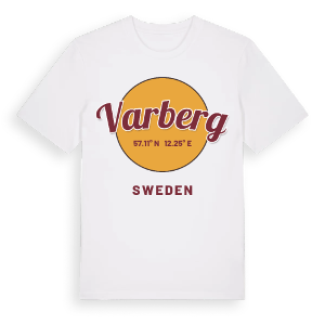 Varberg cirkel t-shirt – ekologisk bomull t-shirt från Pinshirt