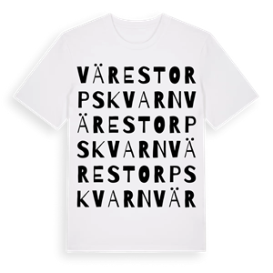 Värestorps kvarn ordlek t-shirt – ekologisk bomull t-shirt från Pinshirt
