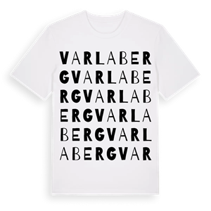 Varlaberg ordlek t-shirt – ekologisk bomull t-shirt från Pinshirt