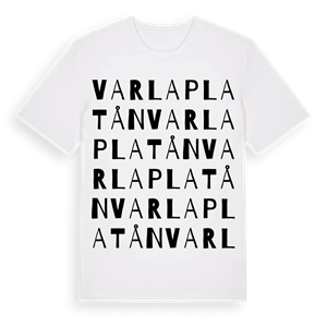 Varlaplatån ordlek t-shirt – ekologisk bomull t-shirt från Pinshirt