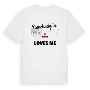 Någon i Vårvik älskar mig t-shirt – ekologisk bomull t-shirt från Pinshirt