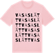 Pink Cotton t-shirt med Vasaslätt ordlek t-shirt