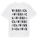 White t-shirt med Vassbacka ordlek t-shirt