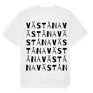 Väståna ordlek t-shirt – ekologisk bomull t-shirt från Pinshirt