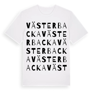 Västerbacka ordlek t-shirt – ekologisk bomull t-shirt från Pinshirt