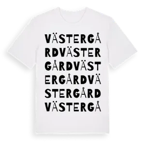 Västergård ordlek t-shirt – ekologisk bomull t-shirt från Pinshirt