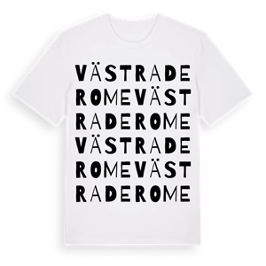 Västra Derome ordlek t-shirt – ekologisk bomull t-shirt från Pinshirt