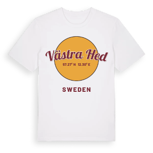 Västra Hed cirkel t-shirt – ekologisk bomull t-shirt från Pinshirt