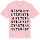 Pink Cotton t-shirt med Västra Hylte ordlek t-shirt
