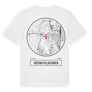 Västra Villastaden t-shirt – ekologisk bomull t-shirt från Pinshirt