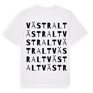Västralt ordlek t-shirt – ekologisk bomull t-shirt från Pinshirt