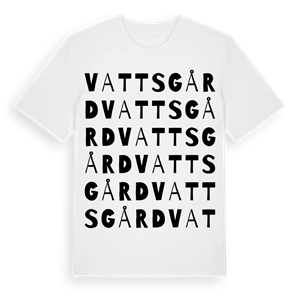 Vattsgård ordlek t-shirt – ekologisk bomull t-shirt från Pinshirt