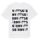 White t-shirt med Vattsgård ordlek t-shirt