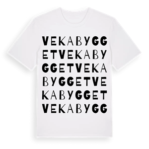 Vekabygget ordlek t-shirt – ekologisk bomull t-shirt från Pinshirt
