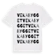 White t-shirt med Vekabygget ordlek t-shirt