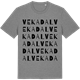 Mid Heather Gray t-shirt med Vekadal ordlek t-shirt
