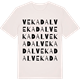 Vintage White t-shirt med Vekadal ordlek t-shirt
