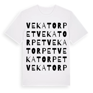 Vekatorpet ordlek t-shirt – ekologisk bomull t-shirt från Pinshirt