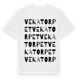 White t-shirt med Vekatorpet ordlek t-shirt