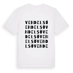 Vendelsö ordlek t-shirt – ekologisk bomull t-shirt från Pinshirt
