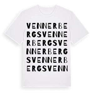 Vennerbergs ordlek t-shirt – ekologisk bomull t-shirt från Pinshirt