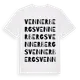 White t-shirt med Vennerbergs ordlek t-shirt