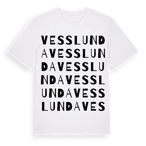 Vesslunda ordlek t-shirt – ekologisk bomull t-shirt från Pinshirt