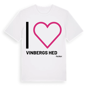 Jag älskar Vinbergs hed t-shirt stort tryck – ekologisk bomull t-shirt från Pinshirt