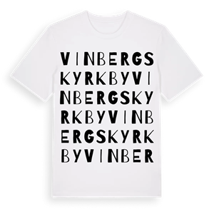 Vinbergs kyrkby ordlek t-shirt – ekologisk bomull t-shirt från Pinshirt