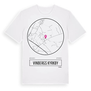 Vinbergs kyrkby t-shirt – ekologisk bomull t-shirt från Pinshirt